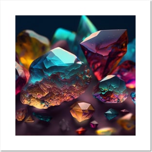 Colorful Crystals Posters and Art